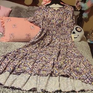 NWT Nurture Colorful Patterned Maxi Dress